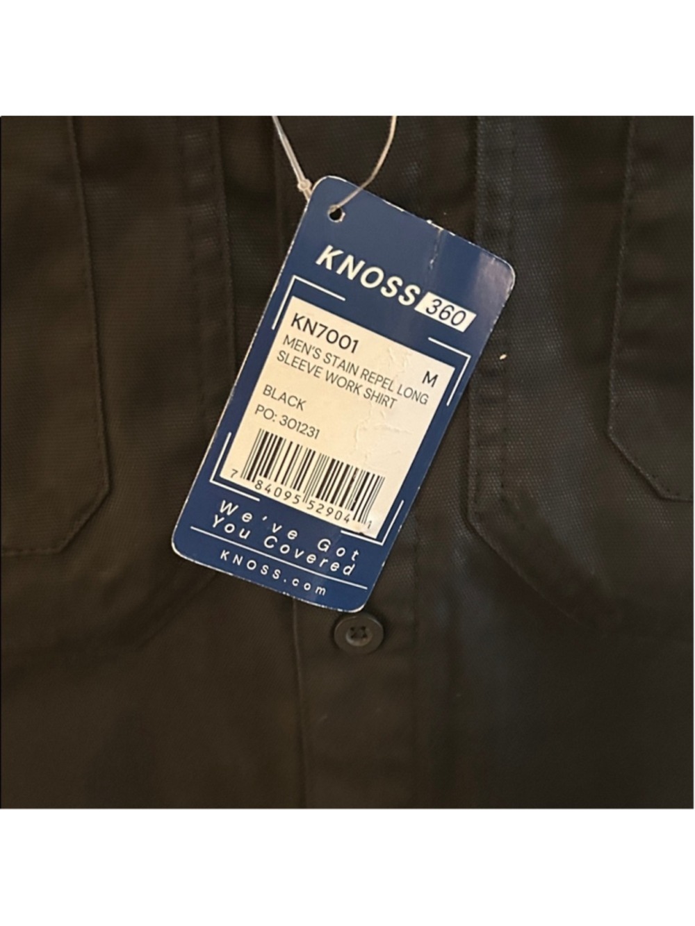 Classic Black Men's Casual Button-Down Shirt - Picture 2 of 4